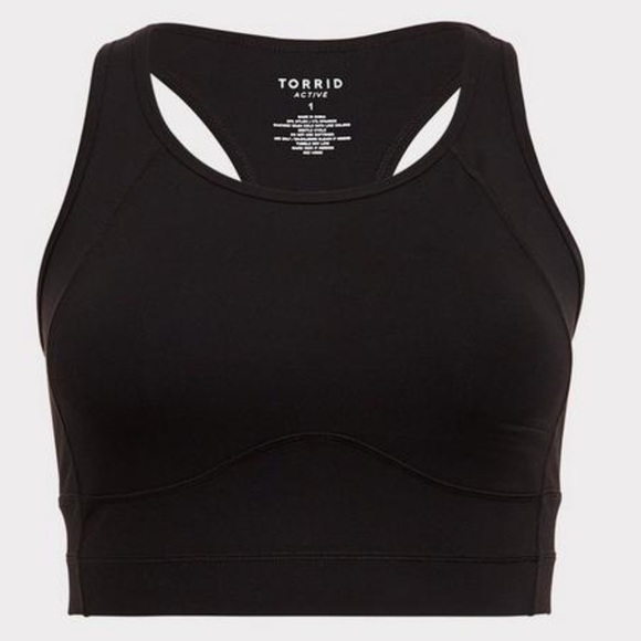torrid Other - Torrid Black Long Line Racerback Sports Bra NWT